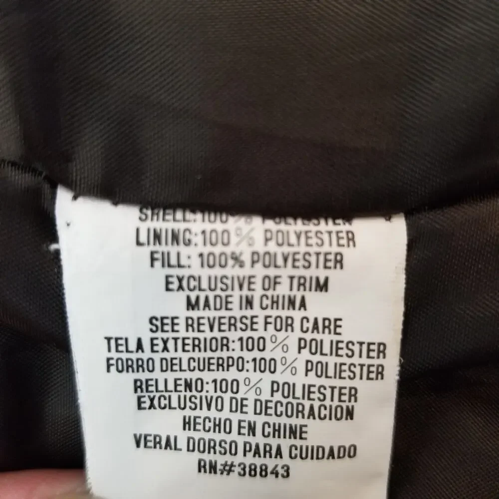Rothschild Girls Brown Satin Hooded Coat Size Large 14